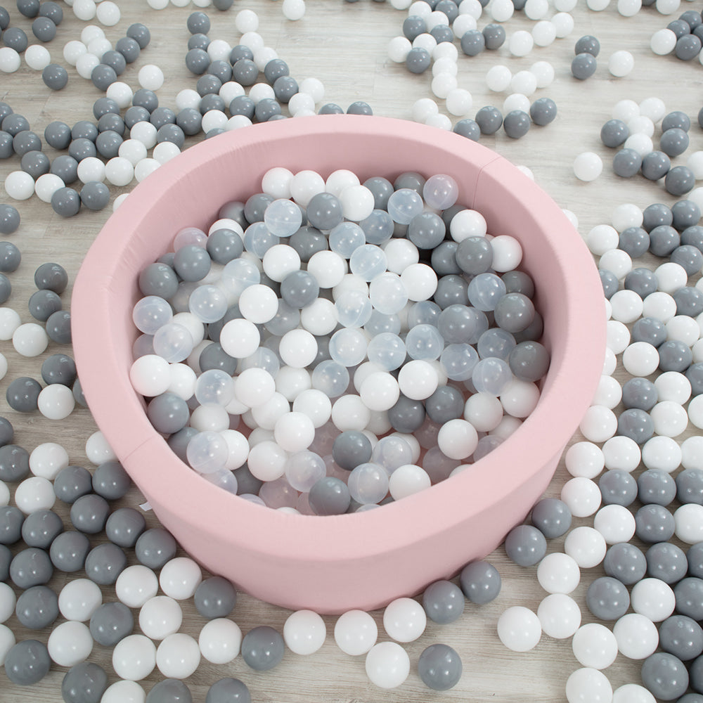 PLUSH NEST Rožinis medvilninis sausas baseinas vaikams – vaizdas 6