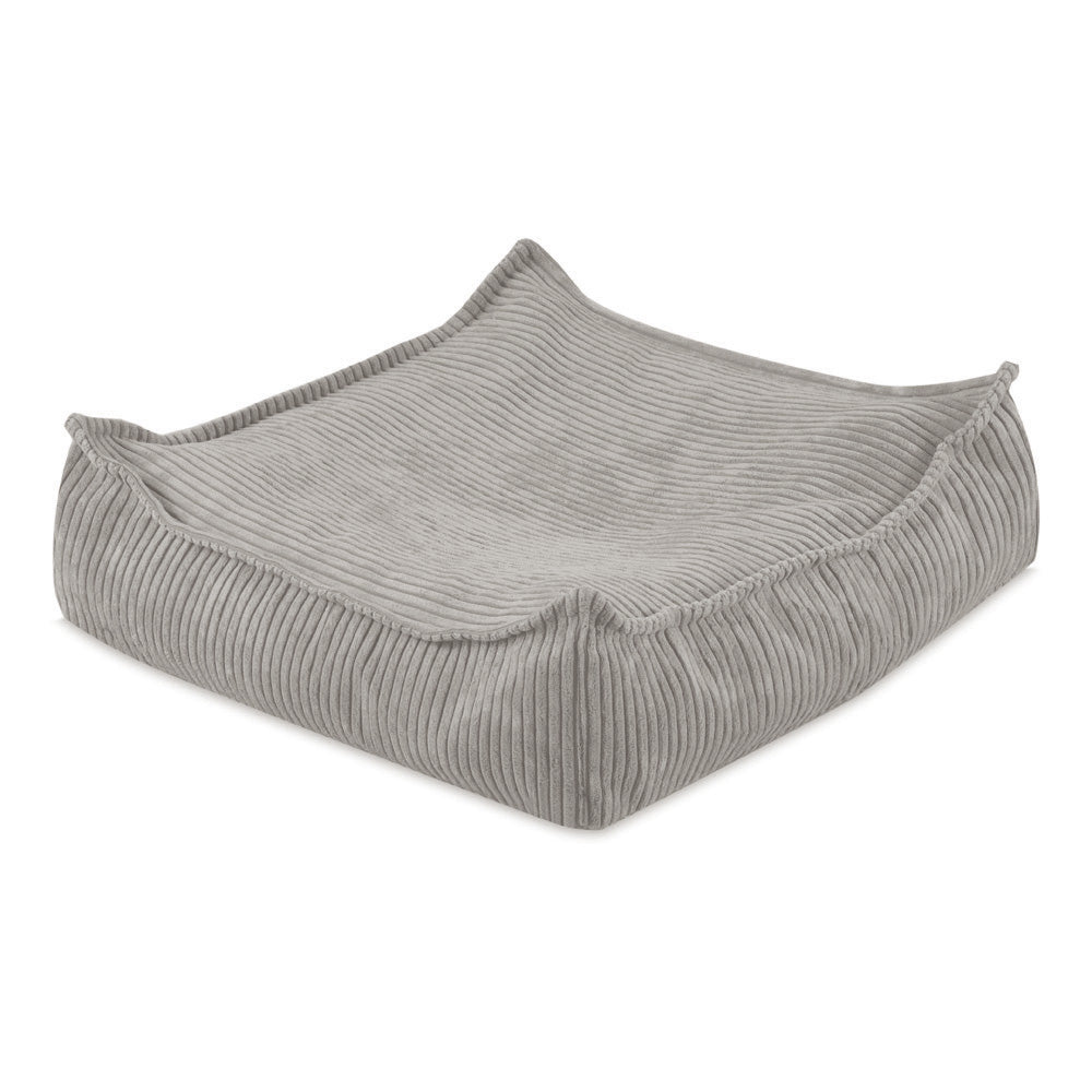 Prabangus Grindų Pufas Plush Nest, Smėlio spalvos, Premium Veliūras – vaizdas 3