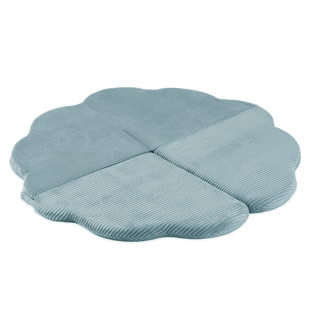 Prabangus PLUSH NEST Mėlynas Gėlės formos Veliūrinis Žaidimų Kilimėlis – pagrindinis vaizdas