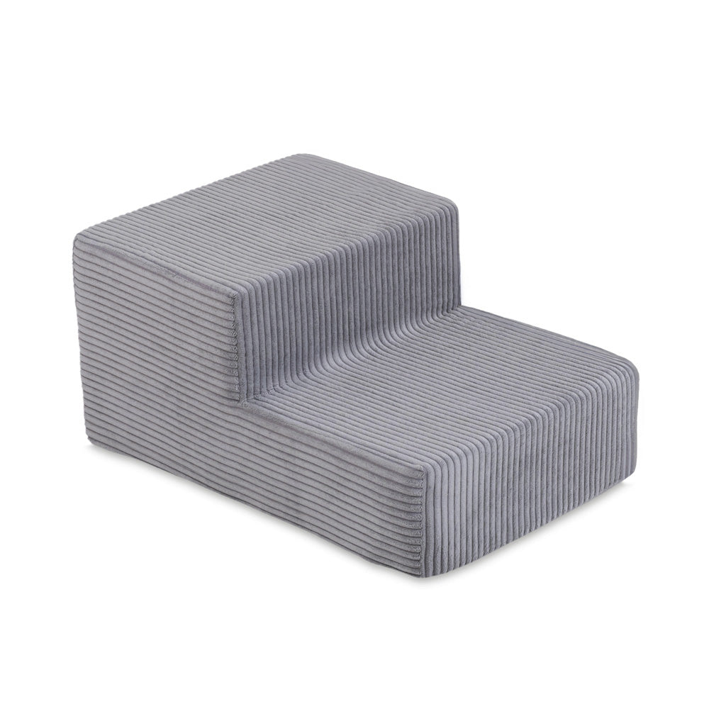 Premium Pliušinis Vaikų Žaidimų Komplektas, Sausas Baseinas ir Kopėtėlės, Pilkas – vaizdas 2