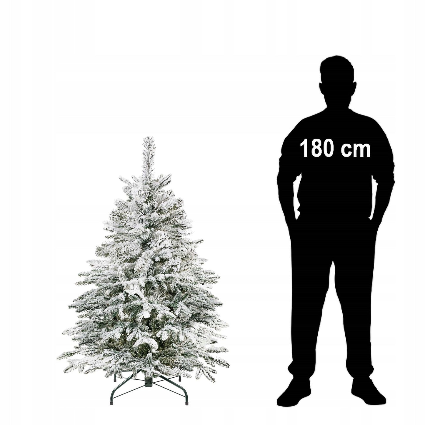 Dirbtinė Kalėdų eglutė 120 cm, tanki, su sniego efektu - vaizdas 2