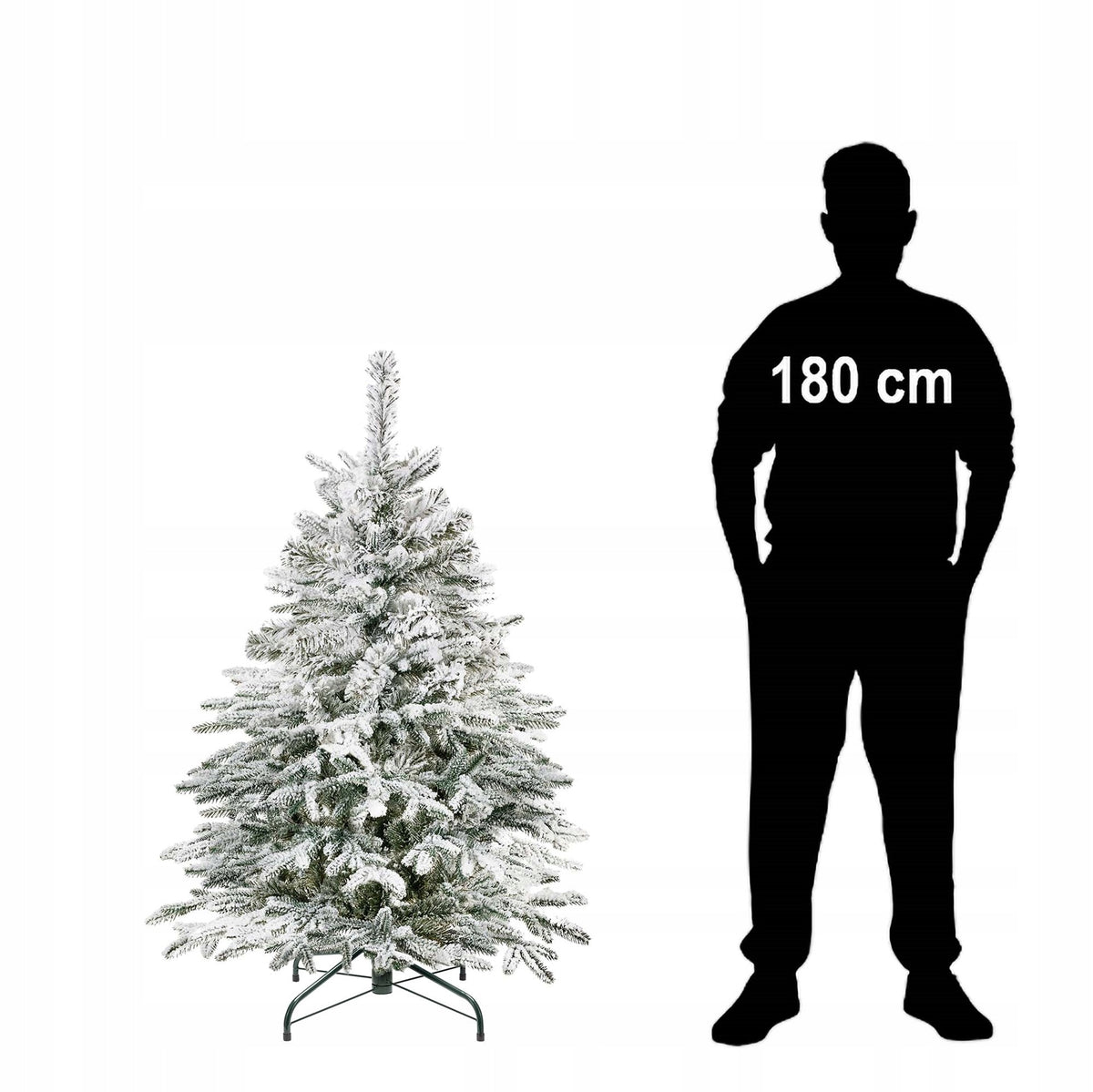 Dirbtinė Kalėdų eglutė 120 cm, tanki, su sniego efektu - vaizdas 2