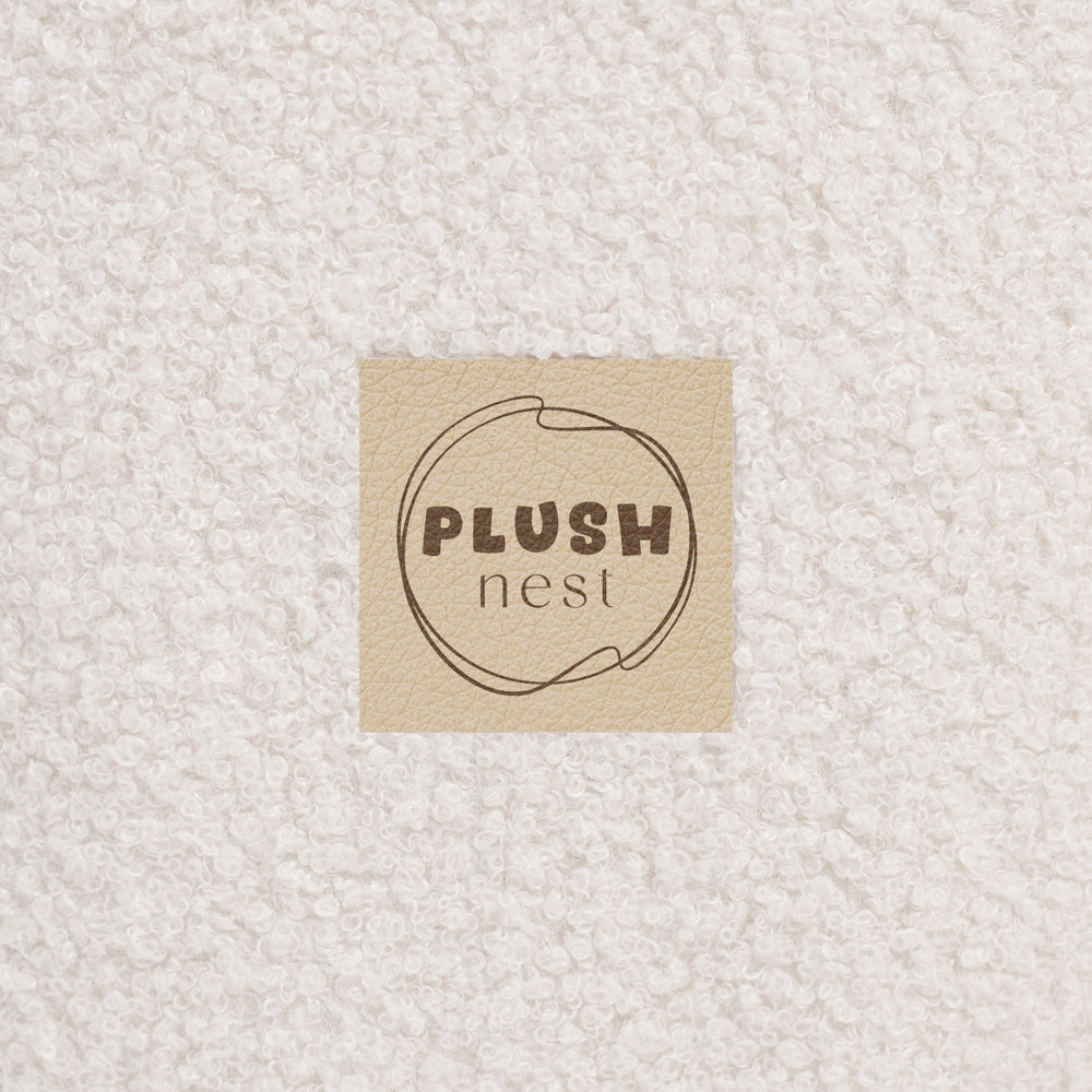 Pliušinis kamuoliukų baseinas „PLUSH NEST“, kreminis, be kamuoliukų – vaizdas 3