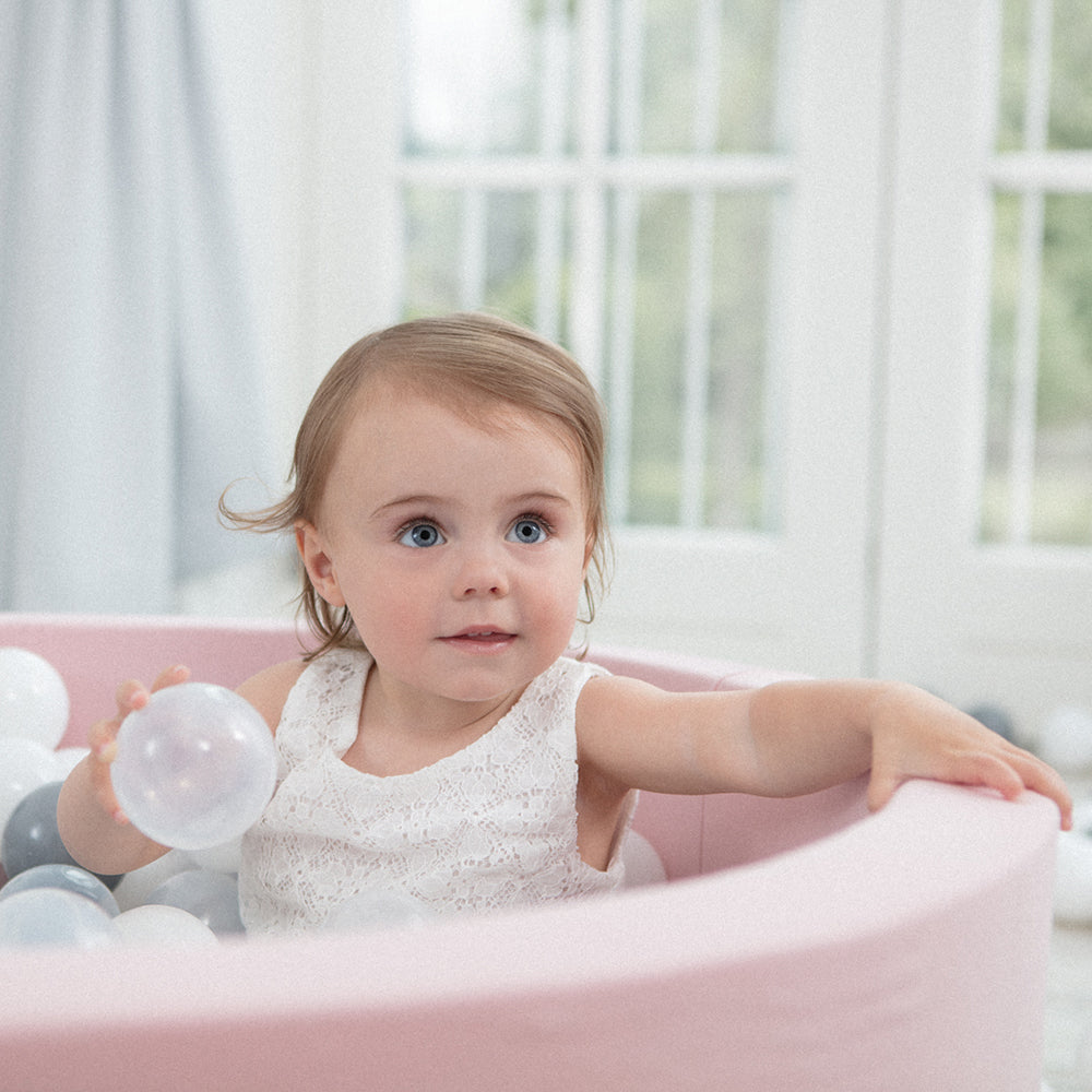 PLUSH NEST Rožinis medvilninis sausas baseinas vaikams – vaizdas 8