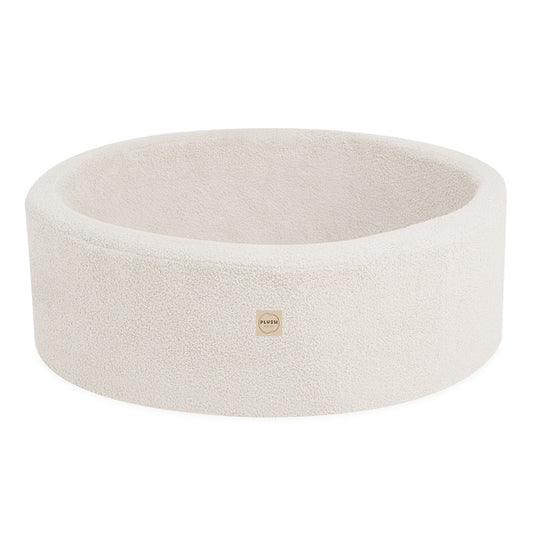 Prabangus Pliušinis Sausas Baseinas „PLUSH NEST“, Kreminis Avinėlis, 90x30 cm – pagrindinis vaizdas