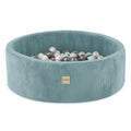 Veliūrinis apvalus kamuoliukų baseinas „PLUSH NEST“, mėlynas, 90x30 cm – pagrindinis vaizdas