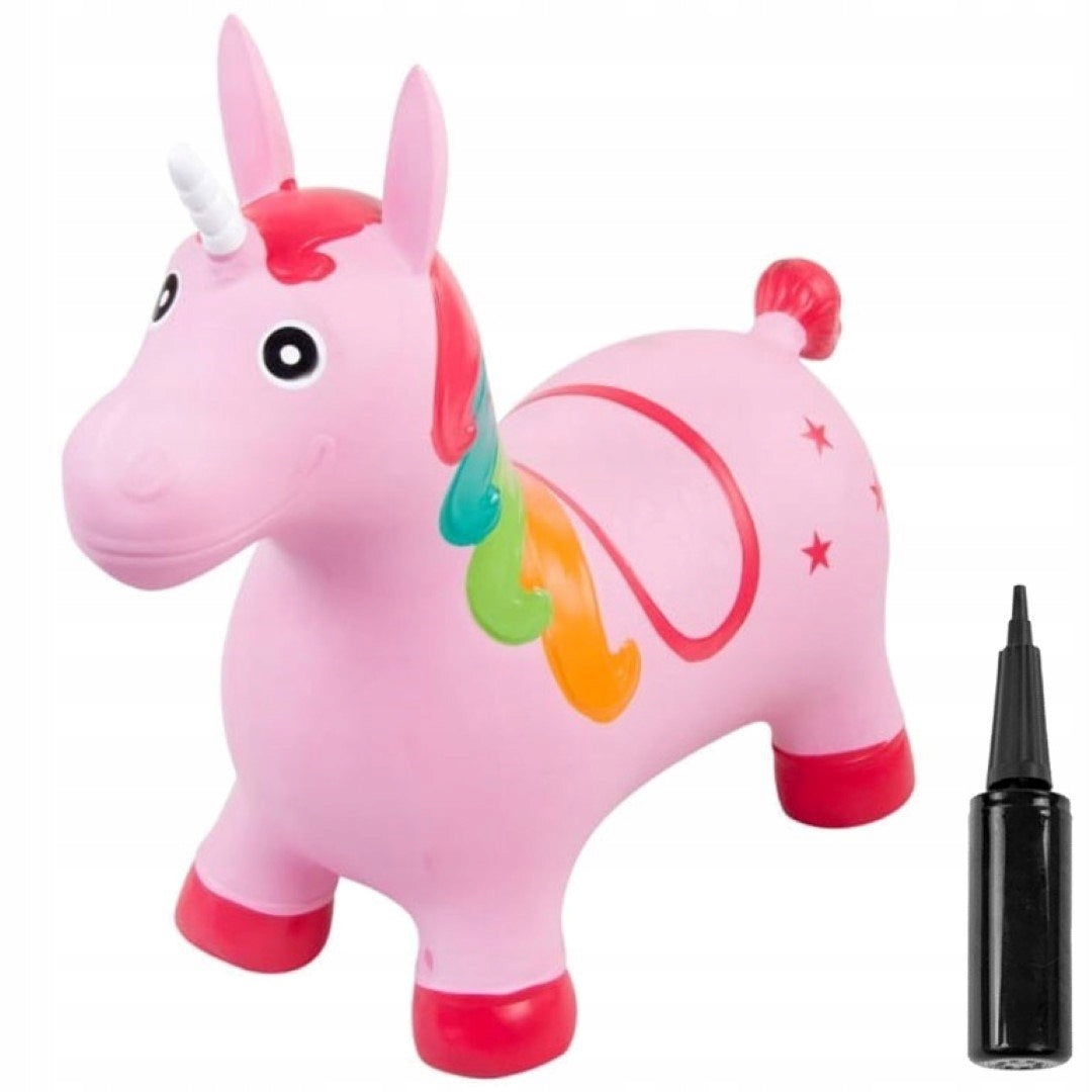 Guminis šokliukas Vienaragis, rožinis – vaizdas 2