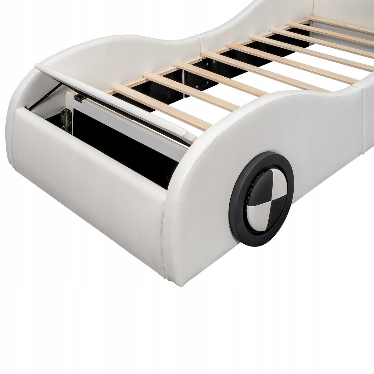 Vaikų automobilio formos lova 90x200 cm su daiktadėže – vaizdas 7