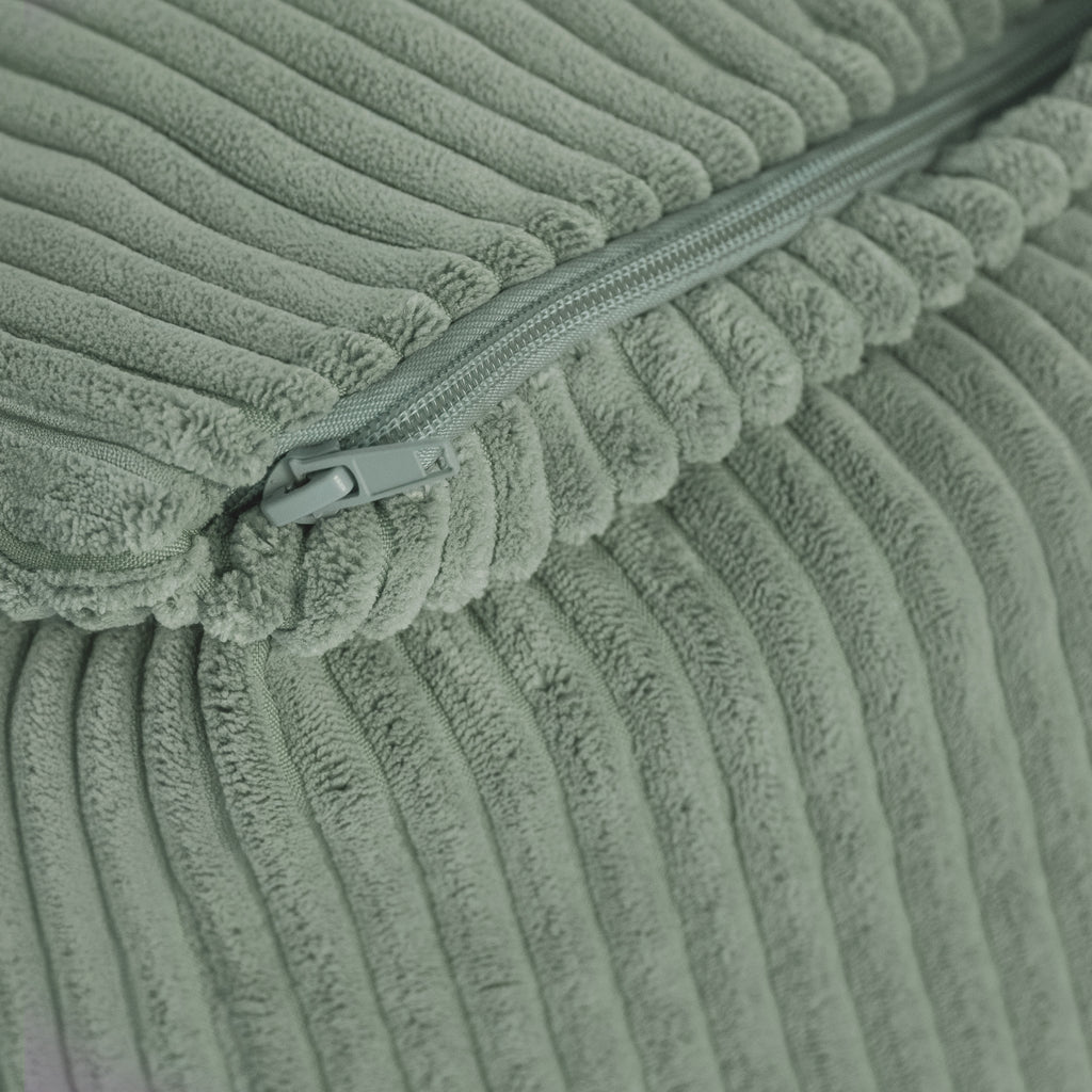 PLUSH NEST Kvadratinis Kordurojaus Fotelis Vaikams, Žalias – vaizdas 6