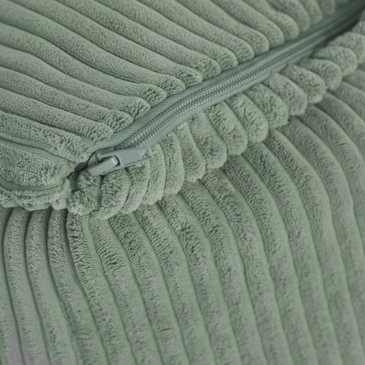 PLUSH NEST Kvadratinis Kordurojaus Fotelis Vaikams, Žalias – vaizdas 6