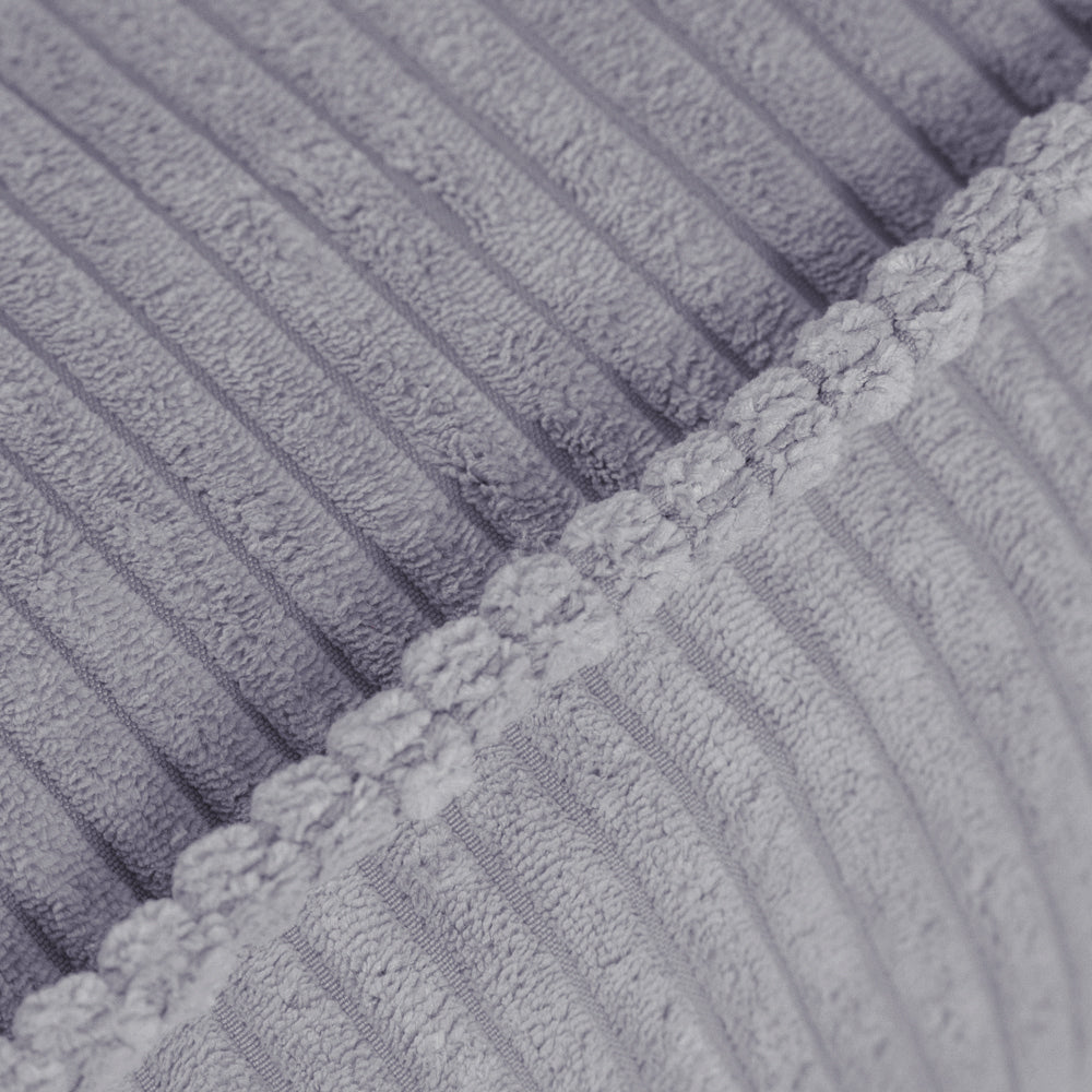 Prabangus Kordurojaus Pufas Plush Nest, Pilkas – vaizdas 6