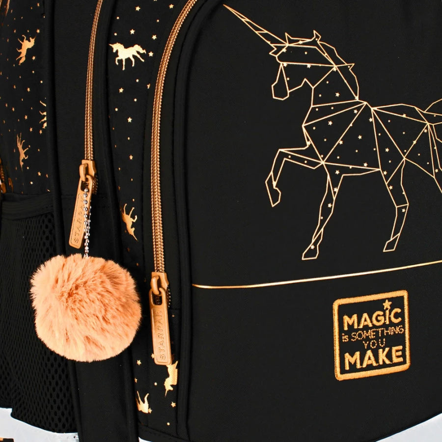 Mokyklinė kuprinė Gold Unicorn – Starpak
