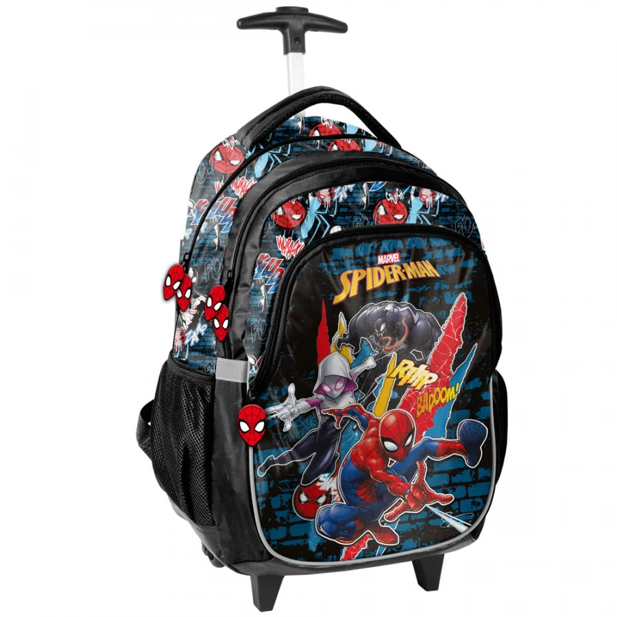 Mokyklinė kuprinė su ratukais Spiderman – Paso