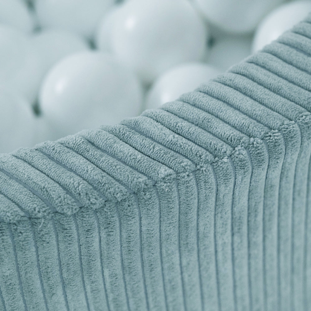 PLUSH NEST Velvetinis (kordo) sausas baseinas, apvalus, mėlynas – vaizdas 4