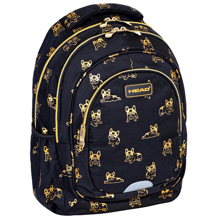Mokyklinė kuprinė Golden Frenchie – Head