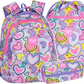 Mokyklinė kuprinė Pastel Hearts rinkinys 3 dalių – CoolPack