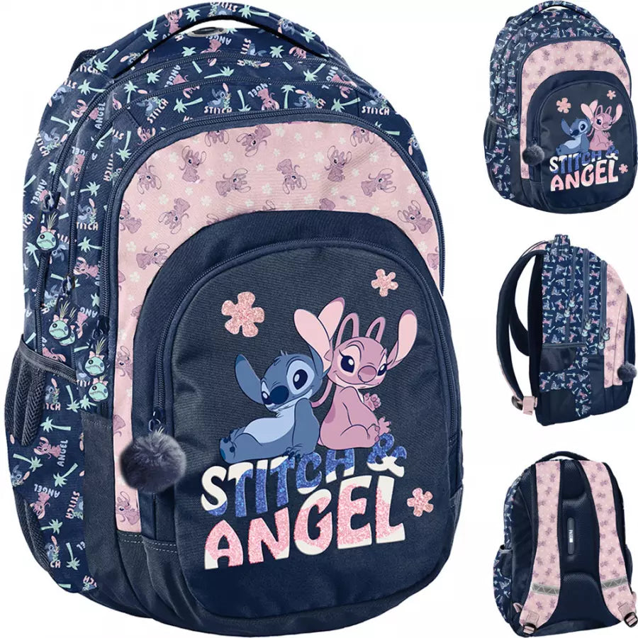 Mokyklinė kuprinė Stitch ir Angel – Paso