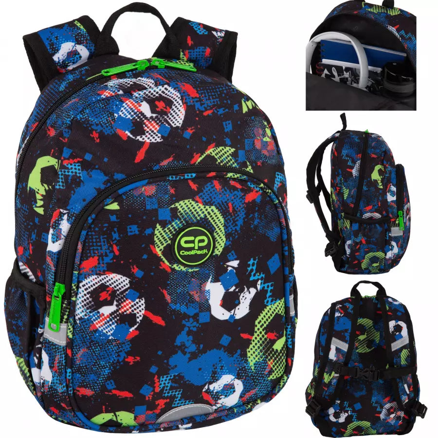 Mokyklinė-iškylos kuprinė Football Blue – CoolPack Toby
