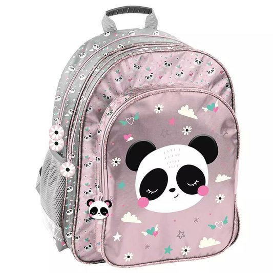 Mokyklinė kuprinė Panda rožinė – Paso