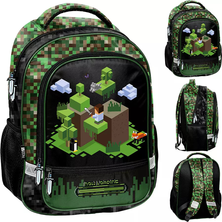Mokyklinė kuprinė Pixel Green – Paso