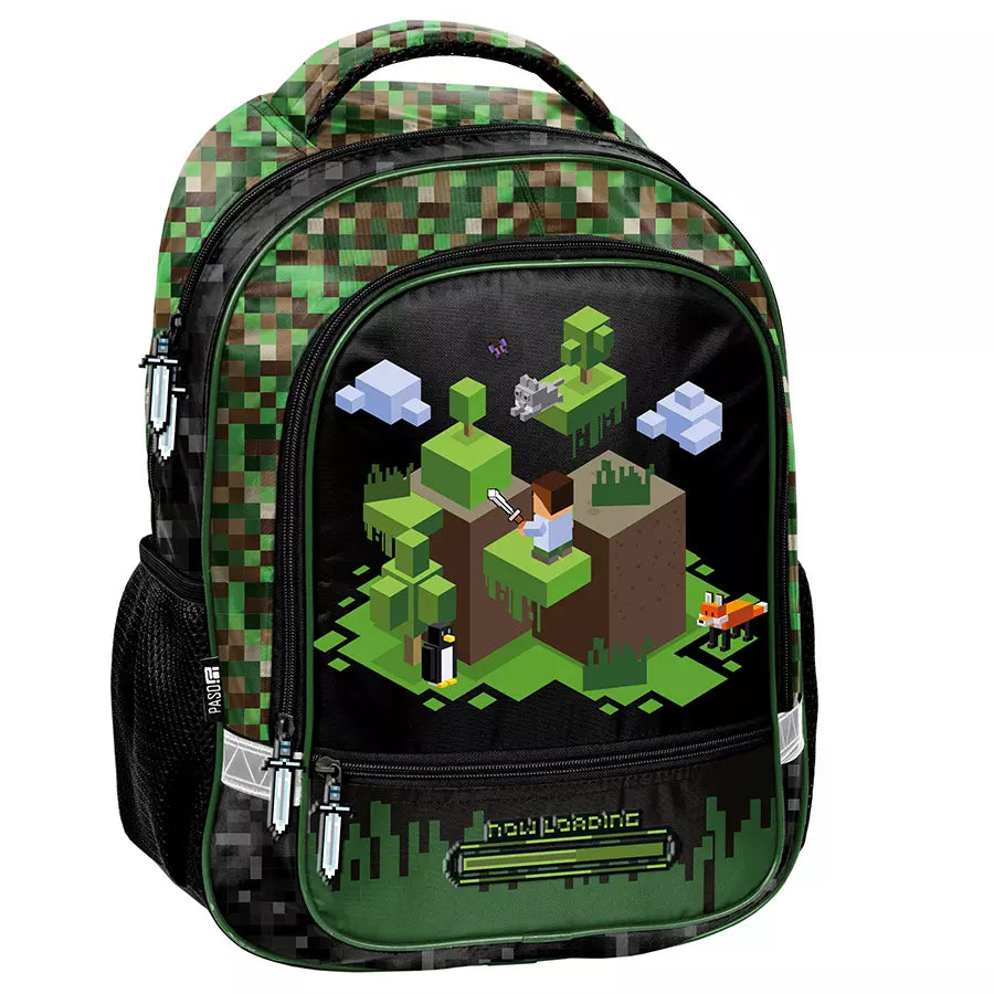 Mokyklinė kuprinė Pixel Green – Paso