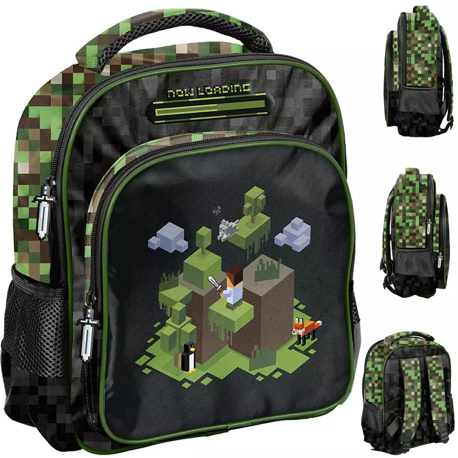 Darželio kuprinė Pixel žalia – Paso