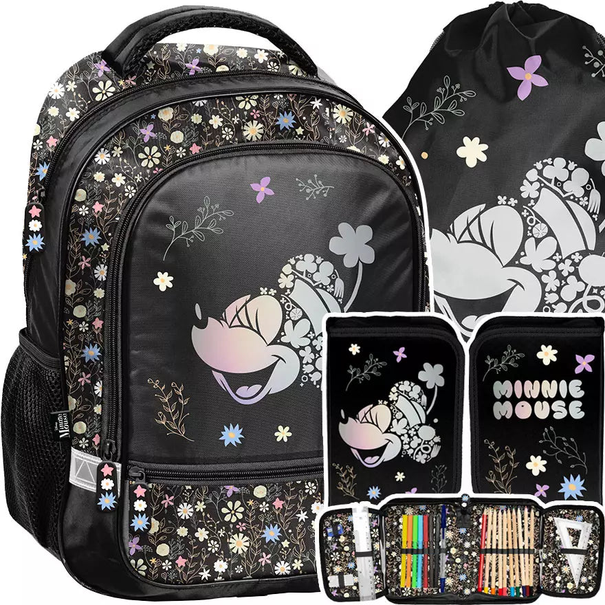 Mokyklinė kuprinė Minnie Mouse juoda – Paso