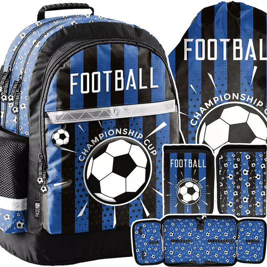 Mokyklinė kuprinė Football mėlyna – Paso