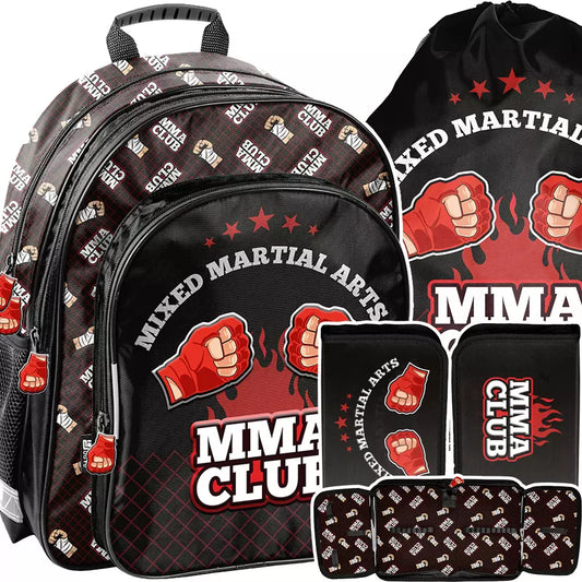 Mokyklinė kuprinė MMA Club 3 dalių rinkinys – Paso