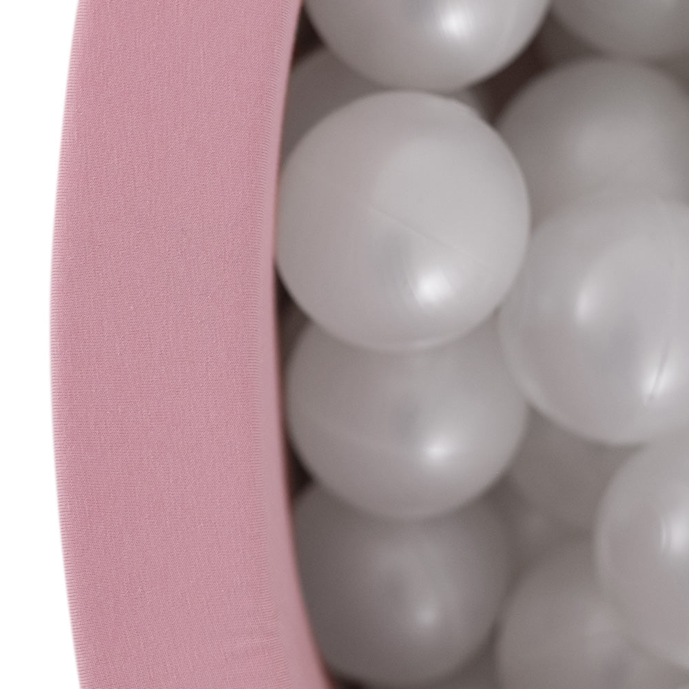 Rožinis Medvilninis Sausas Baseinas Vaikams PLUSH NEST (Apvalus, 90x30 cm)