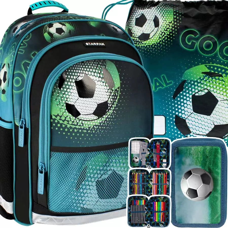 Mokyklinis rinkinys Football 3 dalių kuprinė – Starpak