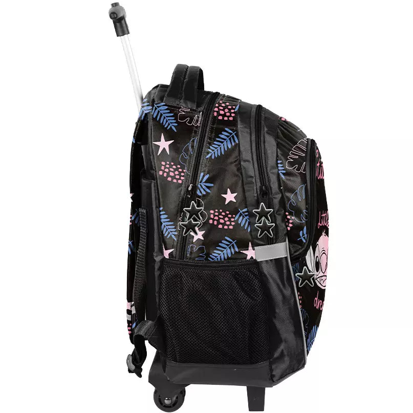 Kuprinė ant ratukų Stitch Black – Paso