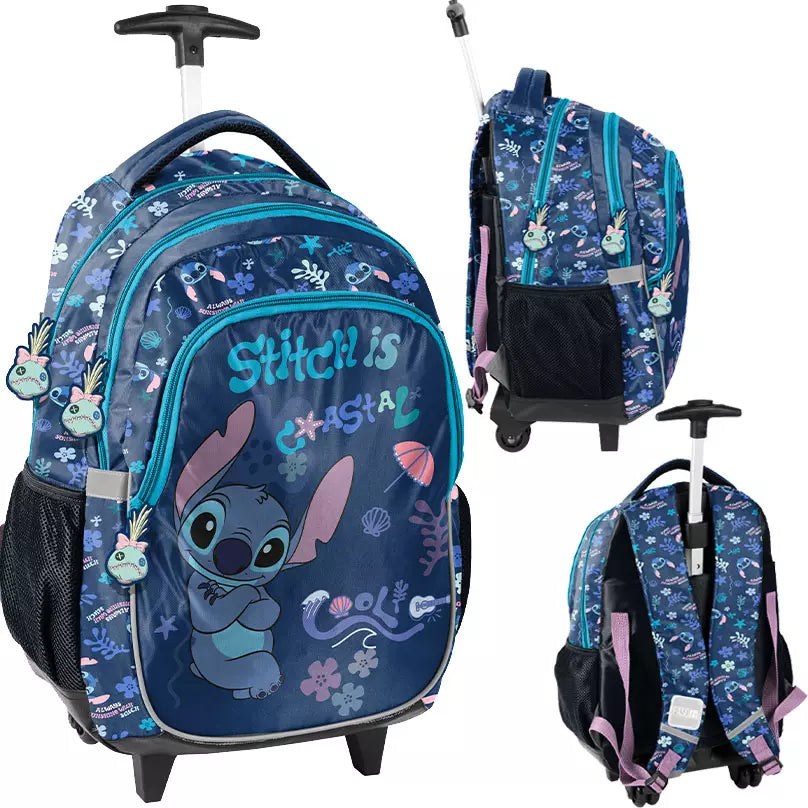 Mokyklinė kuprinė su ratukais Stitch Cool – Paso