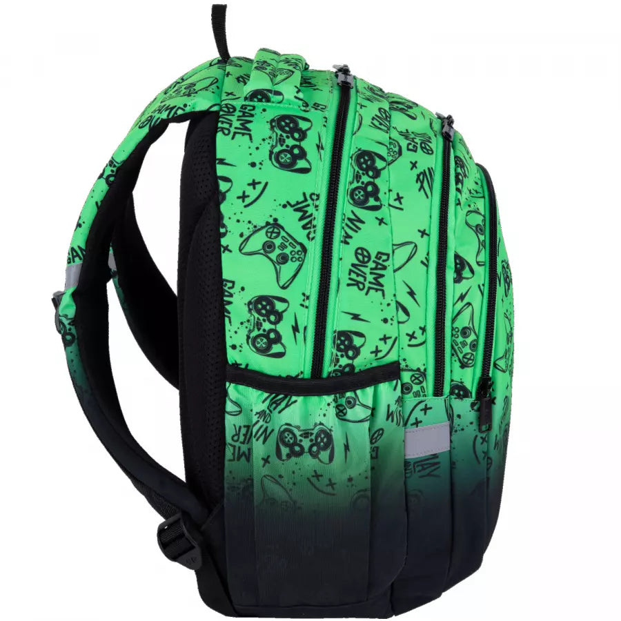 Mokyklinė kuprinė Game Over Gradient Green – CoolPack