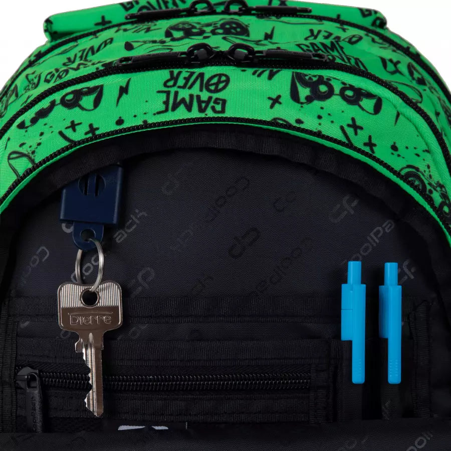 Mokyklinė kuprinė Game Over Gradient Green – CoolPack