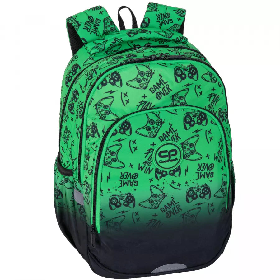 Mokyklinė kuprinė Game Over Gradient Green – CoolPack