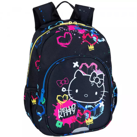Mokyklinė kuprinė Hello Kitty juoda neoninė – CoolPack