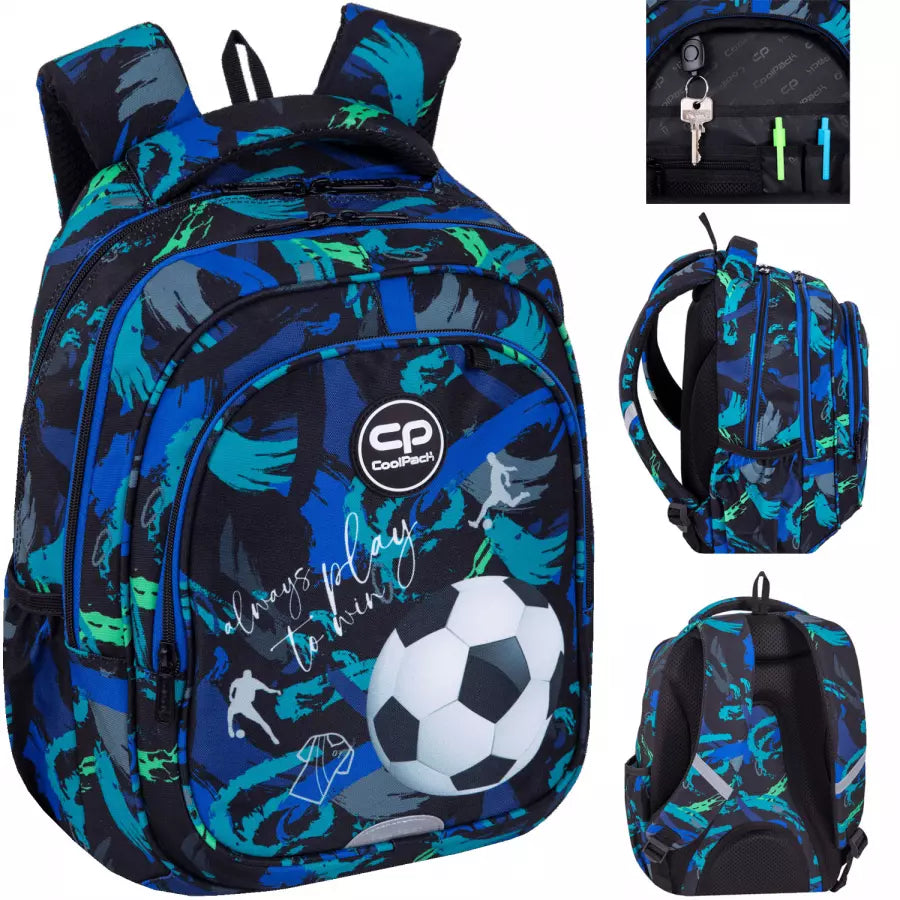 Mokyklinė kuprinė Football tamsiai mėlyna – CoolPack