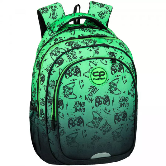Mokyklinė kuprinė Game Over žalia – CoolPack