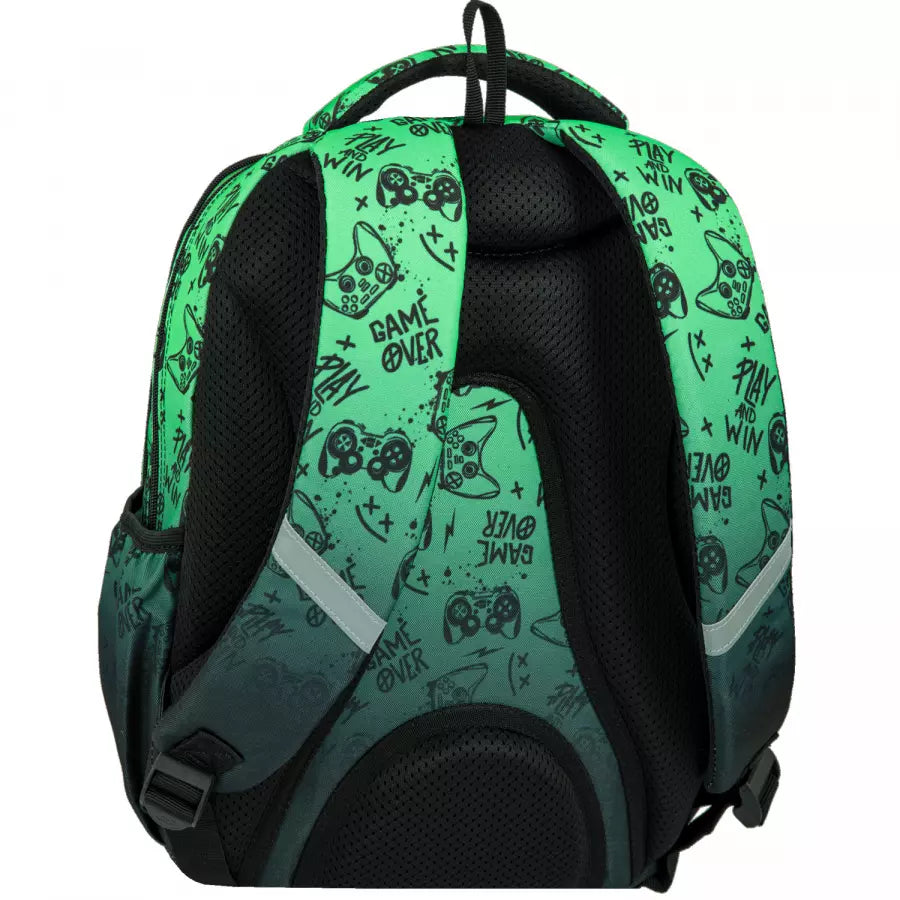 Mokyklinė kuprinė Game Over žalia – CoolPack