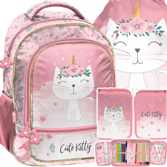 Mokyklinis rinkinys Pink Cat 3el. – Paso