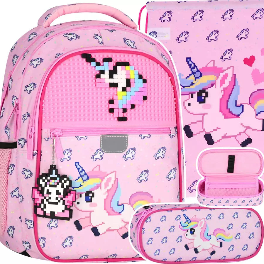 Mokyklinis rinkinys Pixel Unicorn 3 dalių – Starpak