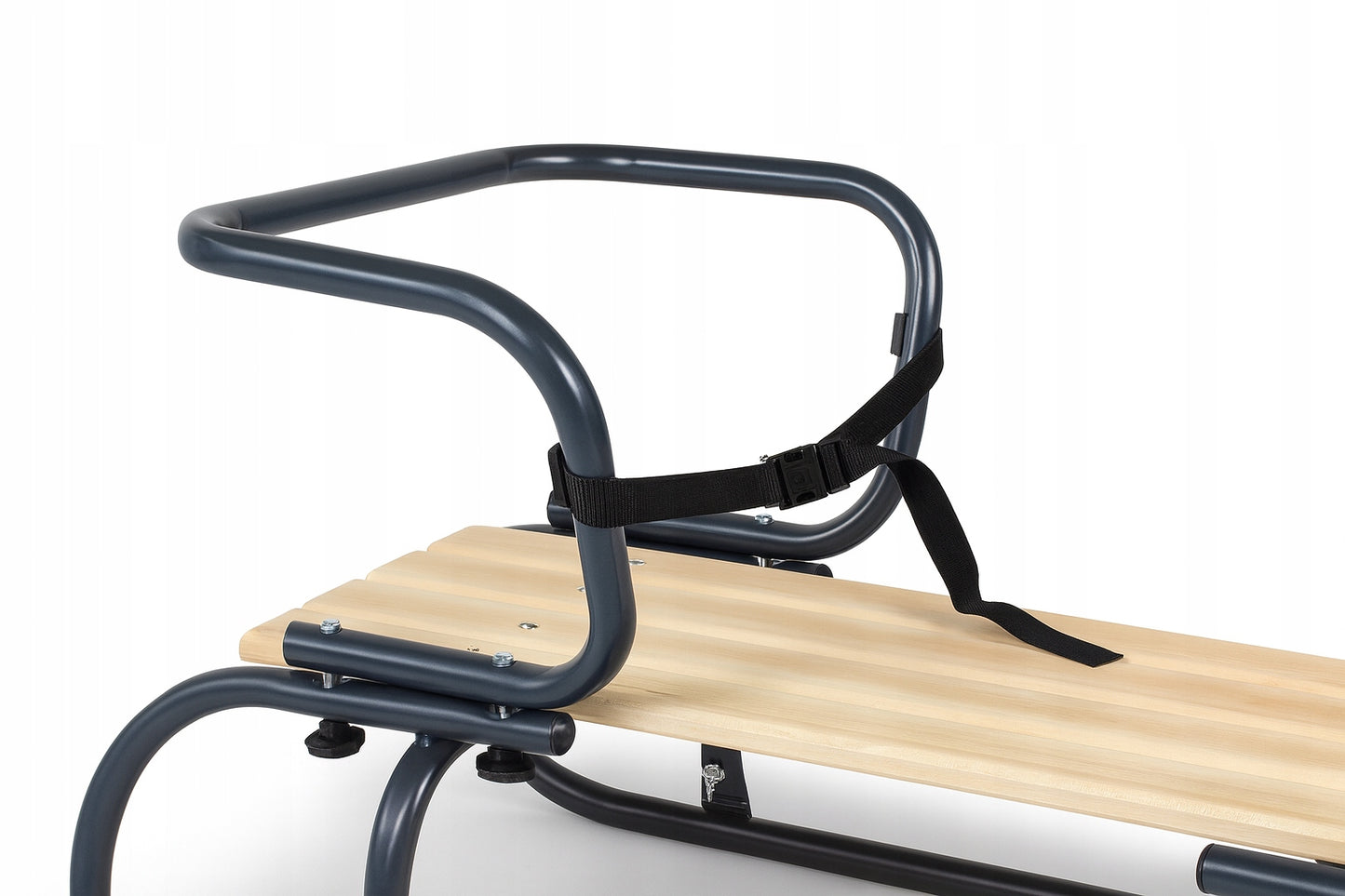 Vaikiškos metalinės rogutės su nugaros ir kojų atramomis – vaizdas 5