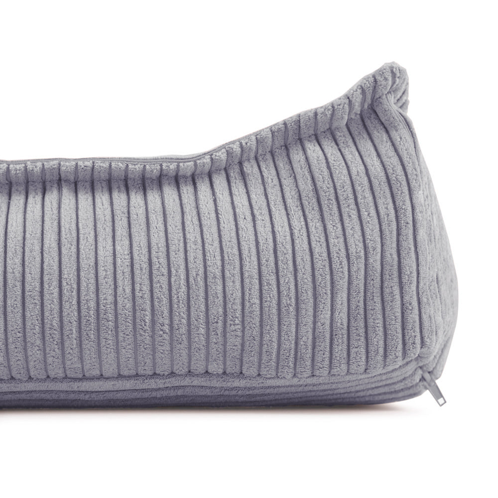 Prabangus Kordurojaus Pufas Plush Nest, Pilkas – vaizdas 3