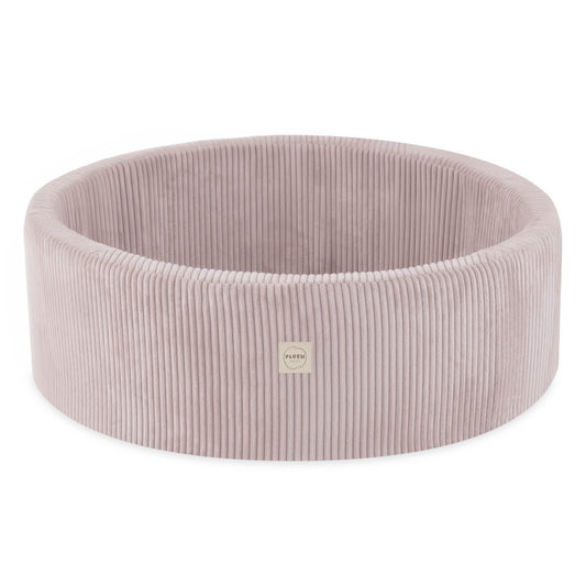 Apvalus pliušinis sausas kamuoliukų baseinas PLUSH NEST, šviesiai rožinis – pagrindinis vaizdas