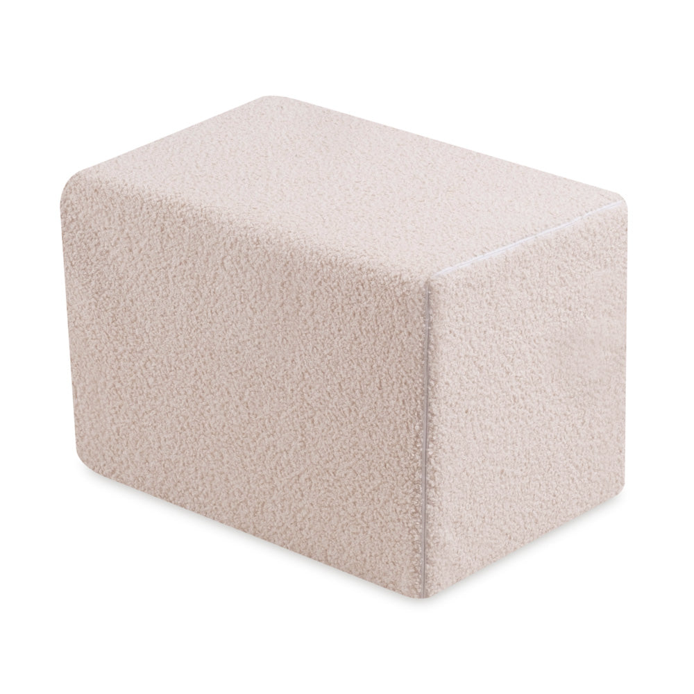 Pliušinis žaidimų pilies rinkinys „PLUSH NEST“ su kamuoliukų baseinu, kreminė „ėriuko“ oda – vaizdas 3