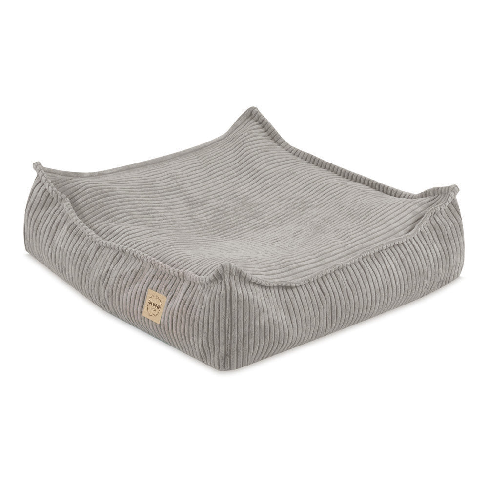 Prabangus Grindų Pufas Plush Nest, Smėlio spalvos, Premium Veliūras – pagrindinis vaizdas