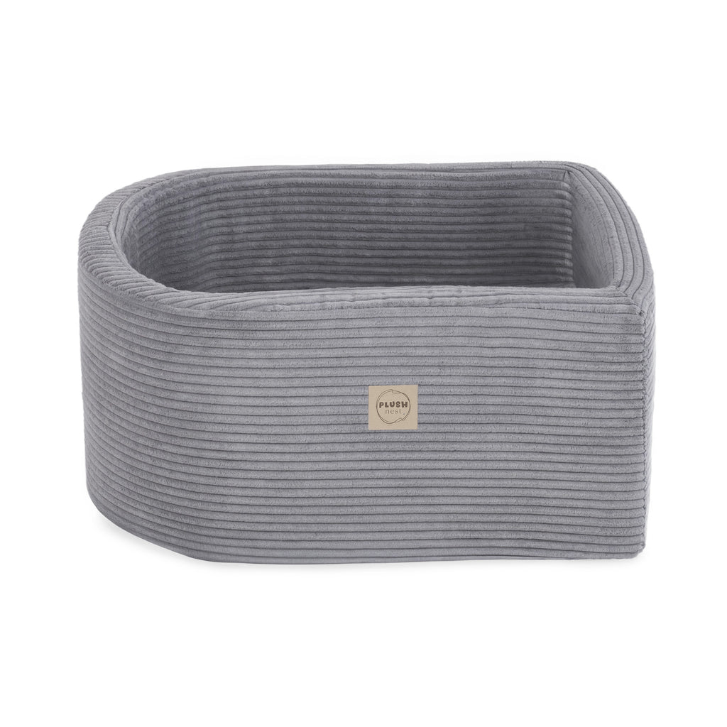 Premium Velveto Mini Žaidimų Aikštelė PLUSH NEST su Baseinu (5 elementai), Pilka – vaizdas 2