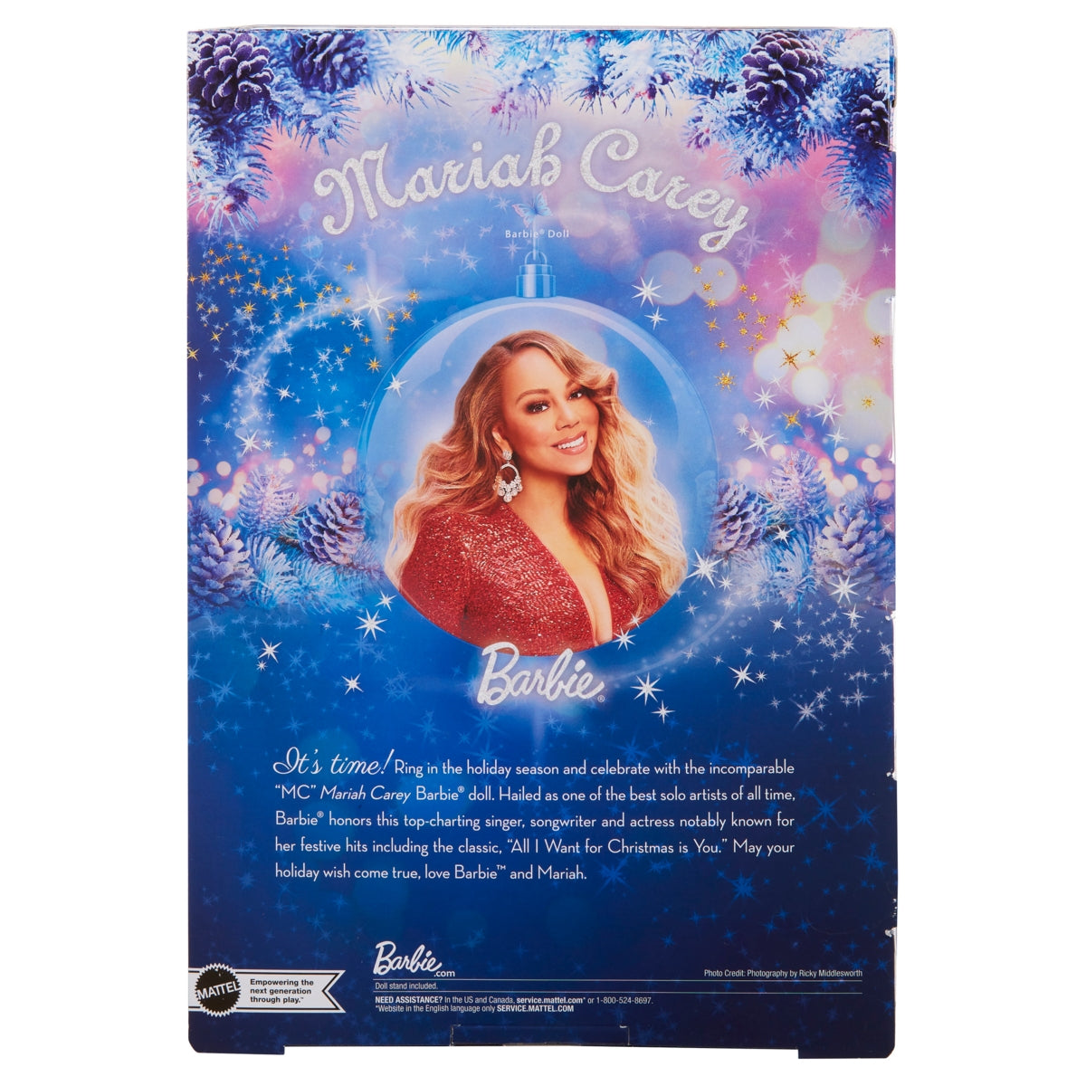 Barbie Kolekcinė Mariah Carey Holiday Celebration lėlė HJX17 – vaizdas 5