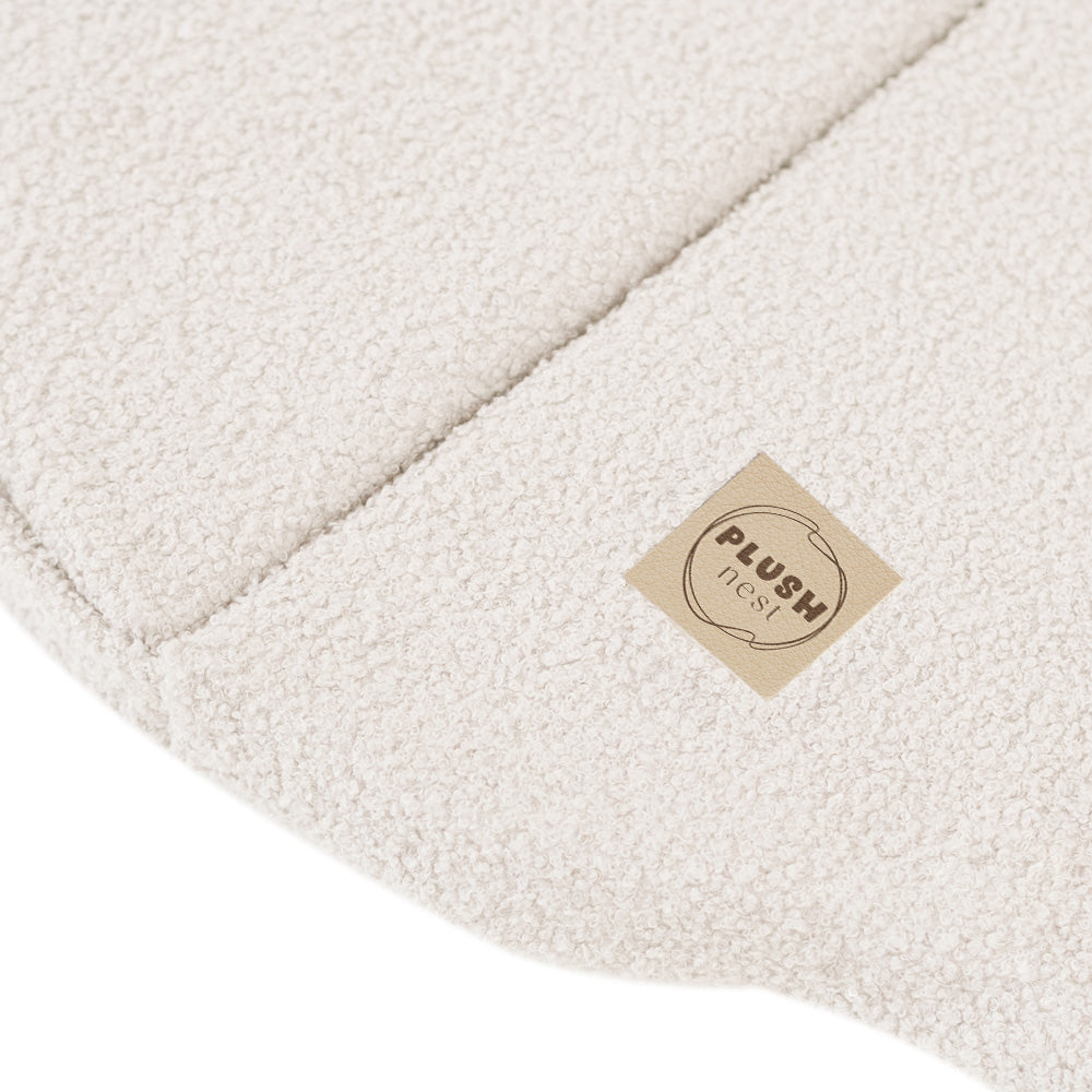 Kreminis gėlės formos žaidimų kilimėlis, detalus audinio raštas – vaizdas 5